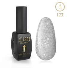 Гель-лак Milano №123, 8 мл (Бризки шампанського)
