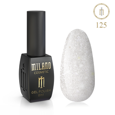 Гель-лак Milano №125, 8 мл (Срібне конфетті)