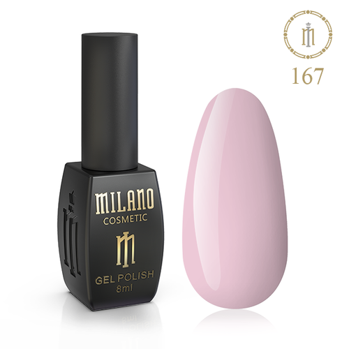 Гель-лак Milano №167, 8 мл (Райський рожевий)