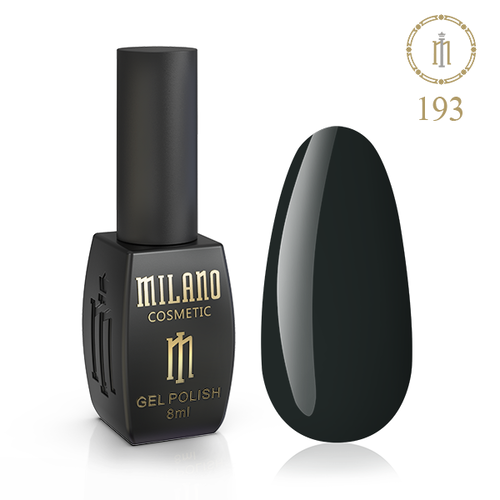 Гель-лак Milano №193, 8 мл (Темно-синій опівночі)
