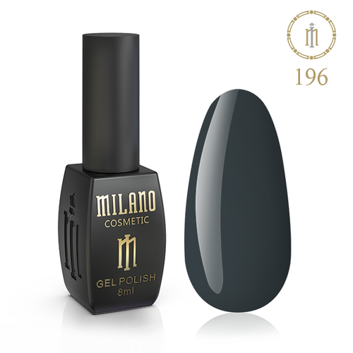 Гель-лак Milano №196, 8 мл (Зелено-сірий)