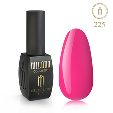 Гель-лак Milano №225, 8 мл (Рожевий неон)