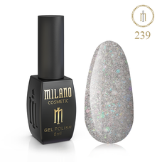 Гель-лак Milano №239, 8 мл (Кристал срібла)