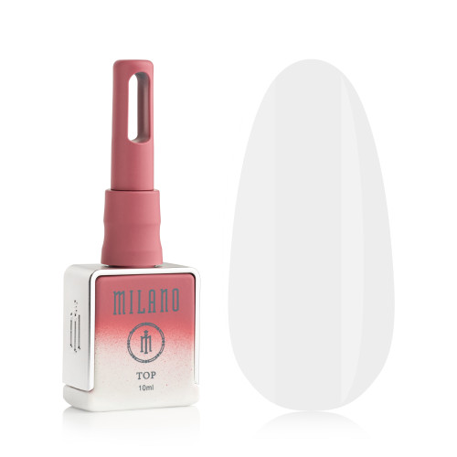 Milano TOP COLOR PREMIUM “MILK” gel polish top coat, 10 ml