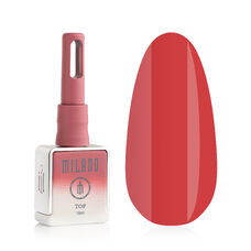 Milano TOP COLOR PREMIUM “RED” gel polish top coat, 10 ml