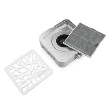 MUSSON X3 SILVER extractor hood with carbon HEPA filter 72W for manicure and pedicure