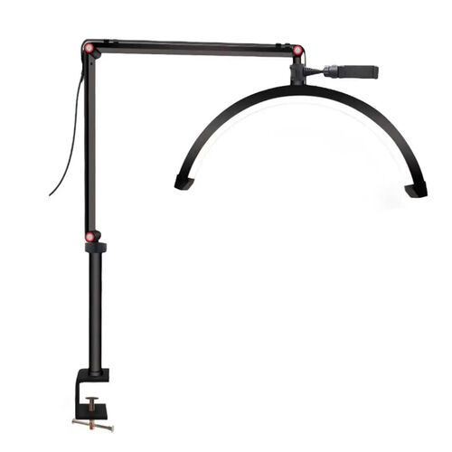 Shadowless Crescent Table Lamp (40 cm) for 20 W Black Lighting