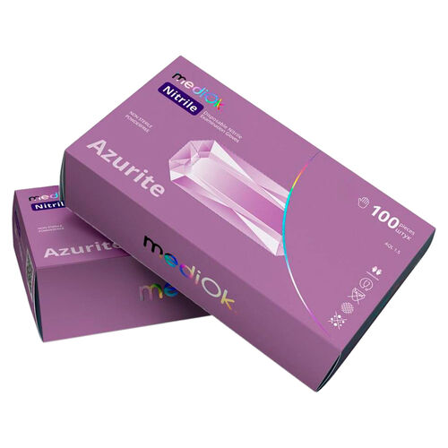 Nitrile gloves MediOk AZURITE purple powder-free, size L, 100 pcs