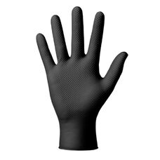 Рукавички нітрилові MERCATOR gogrip black, розмір L, 50 шт