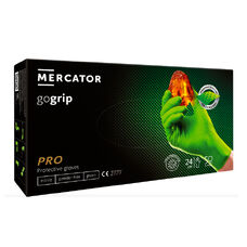Nitrile gloves MERCATOR gogrip green, size L, 50 pcs