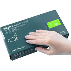 Рукавички вінілові MERCATOR Vinylex Powder-Free неопудрені, розмір M, 100 шт