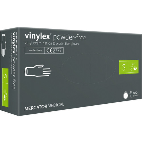 Vinyl gloves MERCATOR Vinylex Powder-Free powder-free, size S, 100 pcs