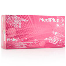 Рукавички нітрилові MEDIPLUS PinkyPlus PINK неопудрені, розмір L, 100 шт
