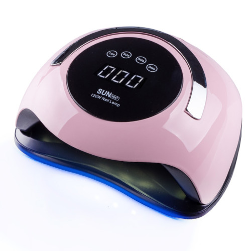 Лампа для манікюру LED+UV SUN BQ-5T PINK 120W з ручкою