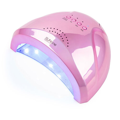 Manicure lamp LED+UV SUN One MIRROR PINK 48W