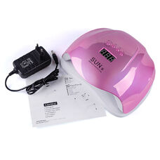 Лампа для манікюру LED+UV SUN X MIRROR PINK 54W