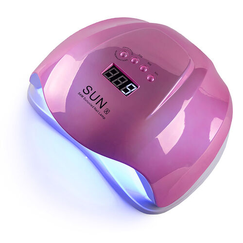 Лампа для манікюру LED+UV SUN X MIRROR PINK 54W